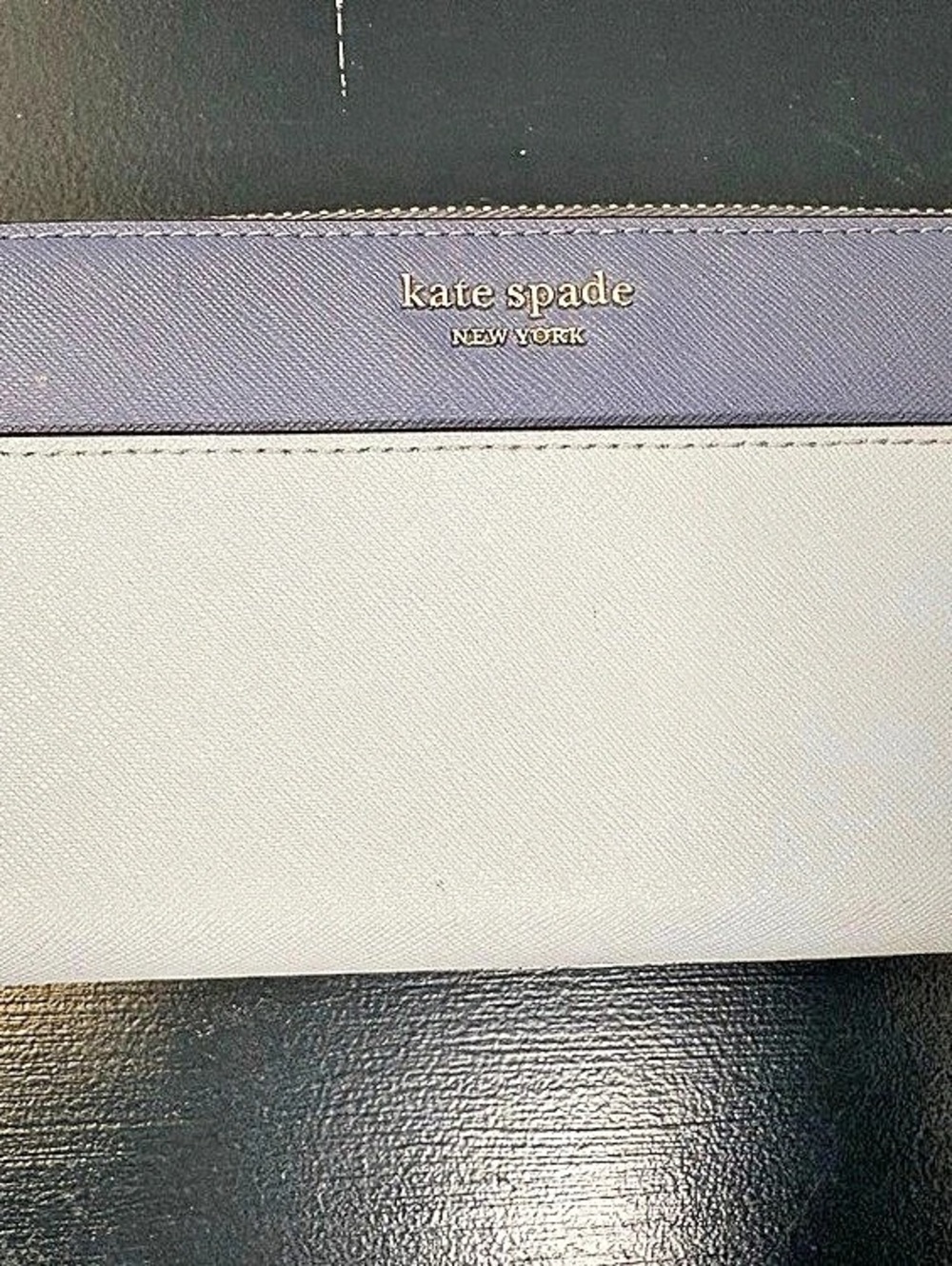 kate spade Zip Around Wallet- two toned blue